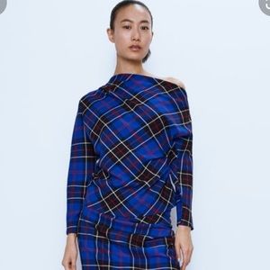 Zara Plaid Top